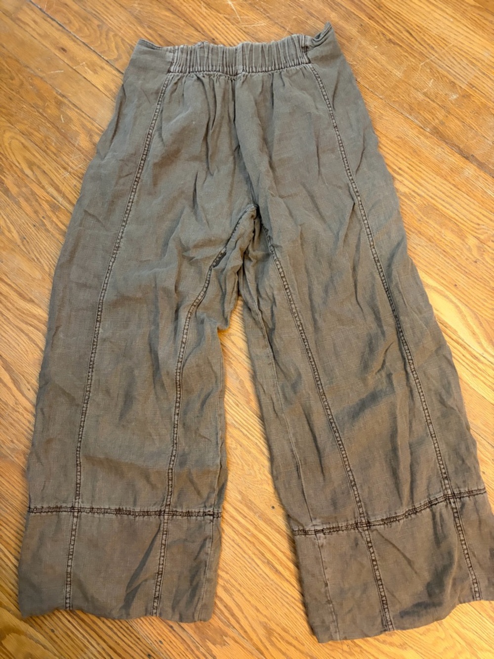 Free People Day’s End Pull-on Linen Pants - M - Picture 2 of 6